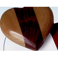 Custom Light Brown Wood with Stripe Heart-Shaped Massager